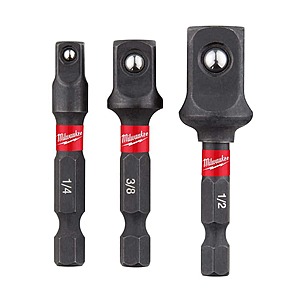 Milwaukee Shockwave Impact Duty Hex Shank Socket Adapter Set