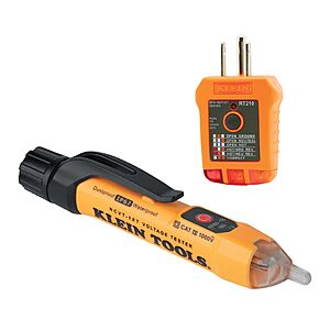 Klein Tools Non-Contact Low Voltage Tester Pen And GFCI Outlet Kit