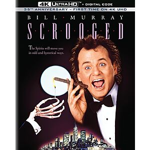Scrooged: 35th Anniversary Edition (4K Ultra HD + Digital Code)  $13.40 + Free Shipping w/ Prime or on $35+