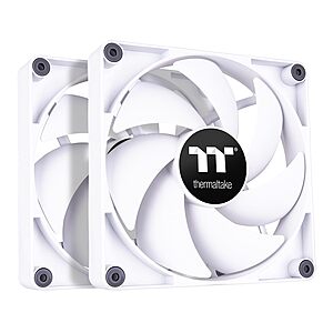 2-Pk Thermaltake CT120 PC Cooling Fan (White)