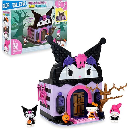359-Piece BLDR Hello Kitty and Friends Kuromi’s Haunted House Building Set $11.99 + Free Shipping w/ Prime or on $35+