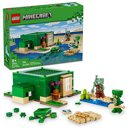 234-Piece LEGO Minecraft - The Turtle Beach House (21254, 2024) $16.19 + Free Shipping w/ Prime or on $35+
