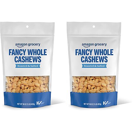 2-Pack 16-Oz Happy Belly Cashews (Roasted and Sea Salted) $10.38 + Free Shipping w/ Prime or on $35+