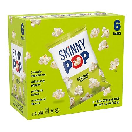 6-Count 0.65oz Bags SkinnyPop Popcorn $3.30 w/ S&S + Free Shipping w/ Prime or on $35+