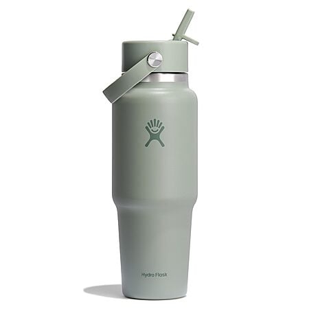 32-Oz Hydro Flask Wide Mouth Flex Straw Cap Travel Water Bottle (Agave) $20.99 + Free Shipping w/ Prime or on $35+