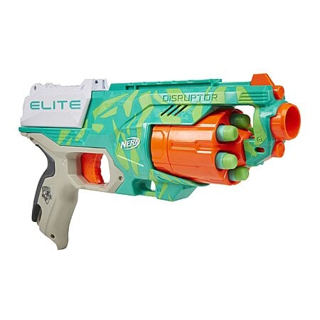 NERF Elite Disruptor Dynamic Green Dart Blaster w/ Rotating Drum $6.99 + Free Shipping w/ Prime or on $35+