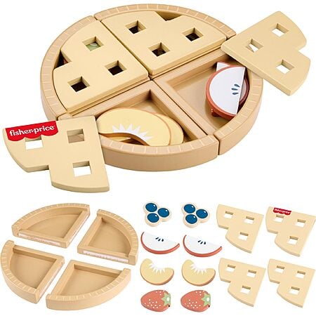 16-Piece Fisher-Price Wood Pretend Play Toy Fruit Pie $9.99 + Free Shipping w/ Prime or on $35+