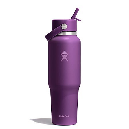 40-Oz Hydro Flask Insulated Stainless Steel Travel Water Bottle w/ Wide Straw & No Spill (Beachplum Purple) $24.98 + Free Shipping w/ Prime or on $35+