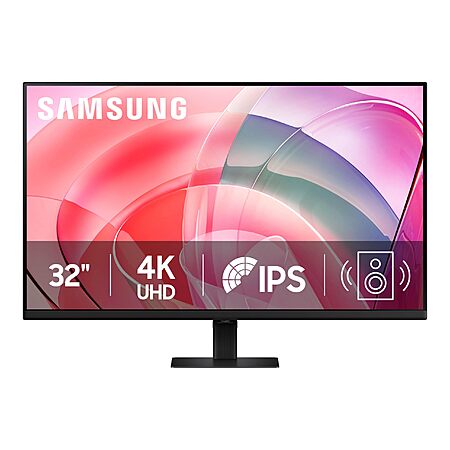 Samsung 32" ViewFinity S7 (S70D) 4K UHD IPS HDR10 High Resolution Monitor with Speakers(LS32D708EBNXGO) $299.99 + Free Shipping