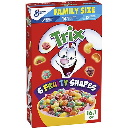 16.1-Oz Trix Fruity Breakfast Cereal (Family Size) $2.51 w/ S&S + Free Shipping w/ Prime or on $35+