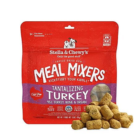 Stella & Chewy's and Freeze-Dried Raw Meal Mixers All Life Stages Dog Food Topper - Tantalizing Turkey, Size: 3.5 oz | PetSmart $6.73 + Free Shipping w/ Prime or on $35+