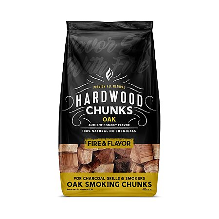 4-Pound Fire & Flavor Premium All Natural Smoking Wood Chunks (Oak) $6.99 + Free Shipping w/ Prime or on $35+