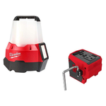 Milwaukee M18 Radius LED Compact Site Light with Flood Mode and M18 Compact Inverter - The Home Depot $149
