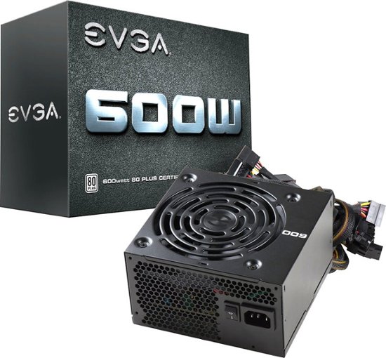 Evga 600w Atx 12v Eps 12v 80 Plus Power Supply Black Free Shipping 45