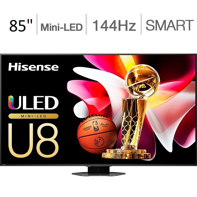 Hisense 85" U8N Series MiniLED 4K UHD QLED Google TV (2024 model