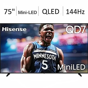 75" Hisense Class QD7 Series Mini-LED QLED 4K TV $650 + Free Shipping
