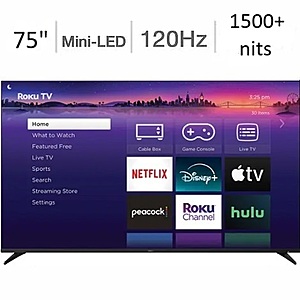 Roku 75" Pro Series 120Hz 4K Mini-LED QLED Smart TV (2024) @ Best Buy/Amazon $799.99