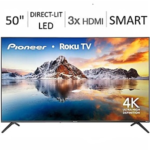 Pioneer 4K UHD Roku Smart LED TVs: 43" $130, 50" $150 & More + Free Shipping