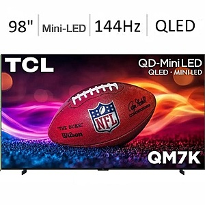 98" TCL QM7K 4K HDR QD-Mini LED Smart Google TV (2025) $1900 + Free S&H