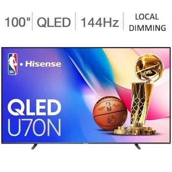 Hisense 100" U70N Series 144Hz QLED 4K Smart TV + Free Install @ Best Buy $1399.99