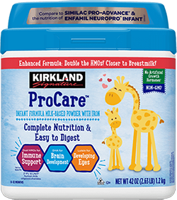 back in stock:: Kirkland Signature ProCare with Dual HMO's, Non-GMO Infant Formula   42 oz, 2-pack - $47.99
