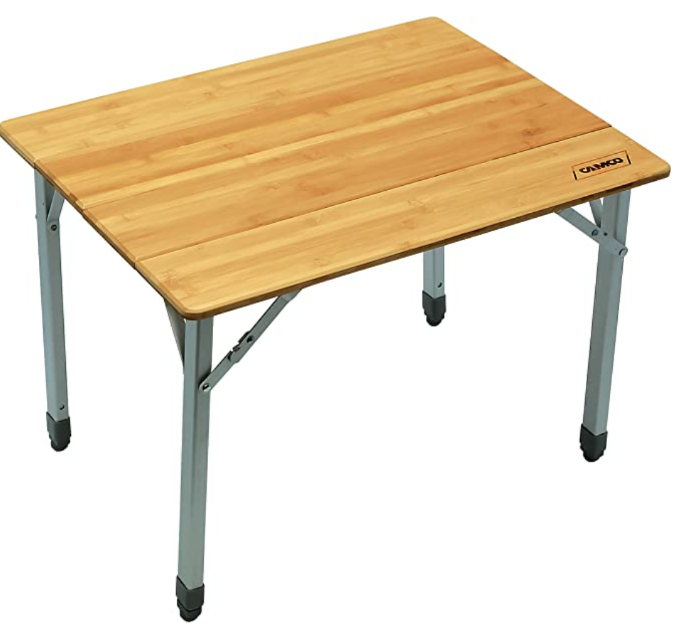 Bamboo Folding Table with Aluminum Legs- Compact Design $49.86