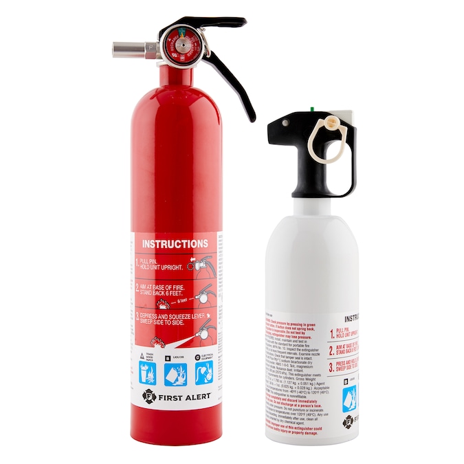 First Alert Rechargeable 1-a:10-b:C Residential Fire Extinguisher (2pk) $14.67 YMMV $14.67