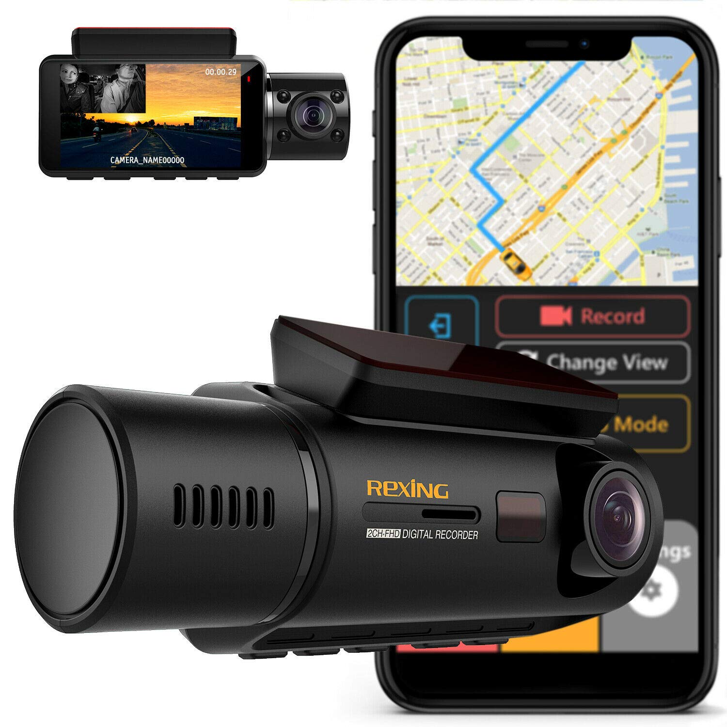Woot:Rexing V3 Dual Camera Front and Inside Cabin Infrared Night Vision Full HD 1080p WiFi Dash Cam $139.99+FS