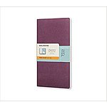 Moleskine Chapters Journal, Slim Pocket, Ruled, Plum Purple, Soft Cover (3 x 5.5) $1.41