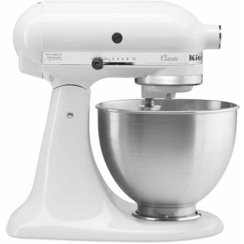 KitchenAid Classic Series 4.5 Quart Tilt-Head Stand Mixer, White with 26% OFF $199