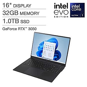 Costco: LG gram Pro 16" OLED Intel Evo Edition Laptop - Intel Core Ultra 7-155H - GeForce RTX 3050 - WQXGA+ (2880 X 1800) OLED Display - $1399.99
