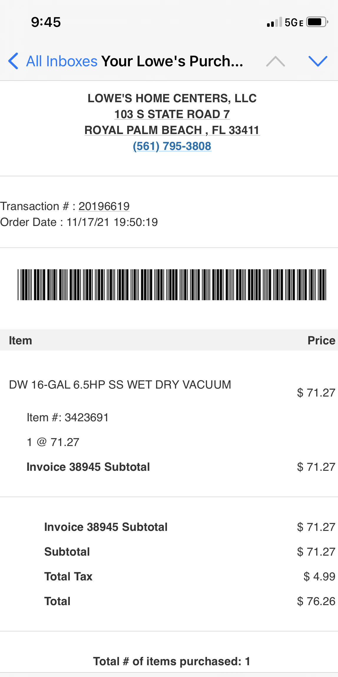 DEWALT 16-Gallon Corded Portable Wet/Dry Shop Vacuum (Corded) Lowes.com - $71.27