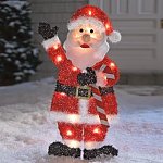 50%+ off Xmas Indoor/Outdoor Decor - 8' Blow Up Santa - $60 (62% off), Pre-Lit Tinsel Santa, Pre-Lit Tinsel Snowman, Pre-Lit Sisal Gift Boxes, Christmas Pine Wreath all $30 - FS