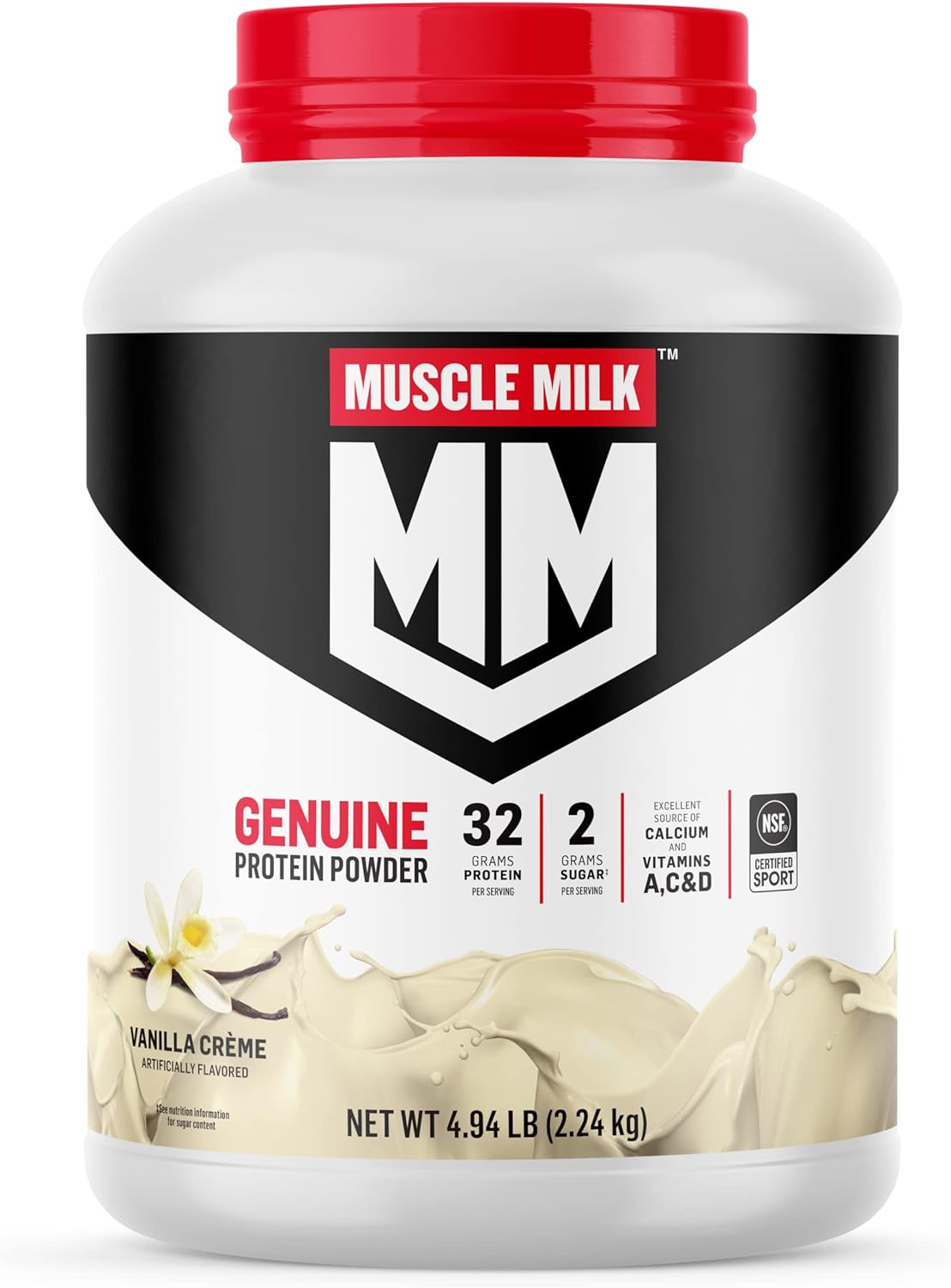 Muscle Milk Genuine Protein Powder, chocolate,  4.94 Pound, 32 Servings, 32g Protein 35% off S&S on Amazon $34.67