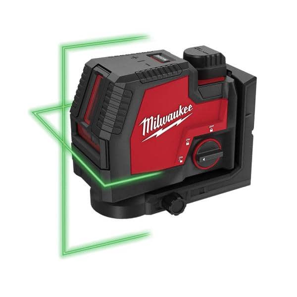 100 ft. REDLITHIUM Lithium-Ion USB Green Rechargeable Cross Line Laser Level with Charger $199