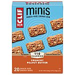 CLIF BAR Minis - Crunchy Peanut Butter - Made with Organic Oats - 5g Protein - Non-GMO - Plant Based - Snack-Size Energy Bars - 0.99 oz. (20 Pack) $9.86