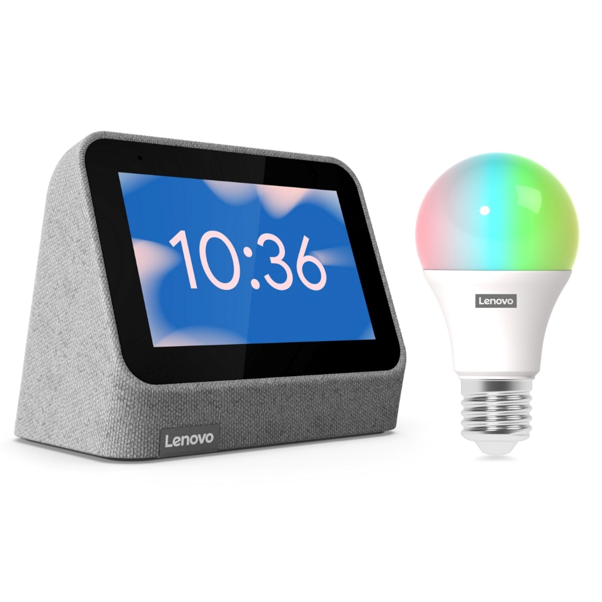 (YMMV) Lenovo Smart Home Starter Kit: Smart Clock Gen 2 + Color Smart Bulb $15 @ Walmart B&M