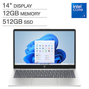 Costco Members: HP Laptop: 14" 1080p, i3 100U, 12GB RAM, 512GB SSD $315