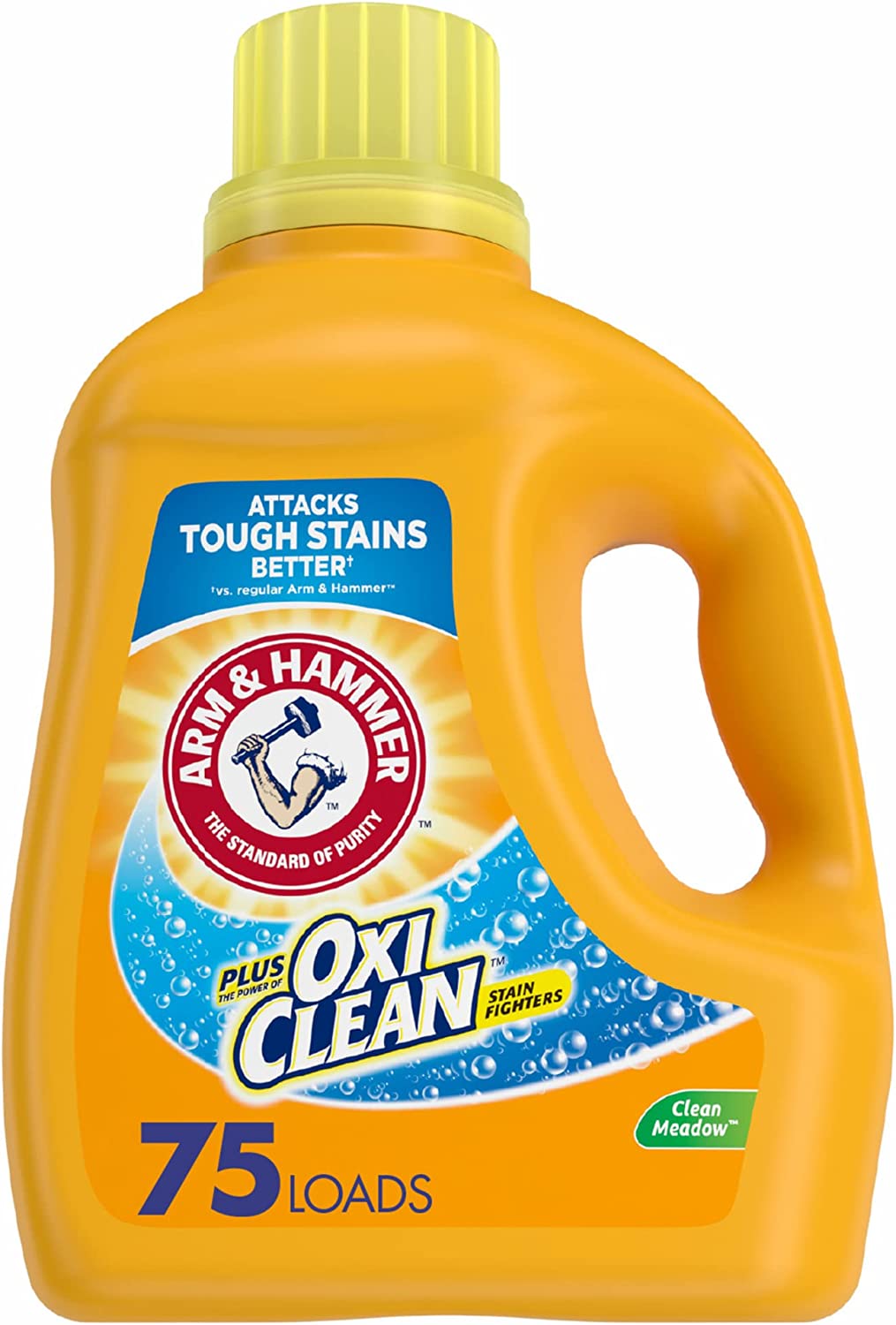 118.1-Oz Arm & Hammer Plus OxiClean Liquid Laundry Detergent (75-Loads, Clean Meadow) $5.21 w/ S&S + Free S&H w/ Prime or $25+