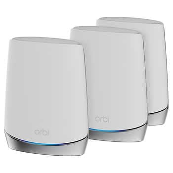 Costco Members 3 Pack Netgear Orbi Whole Home Mesh Wi Fi 6 System