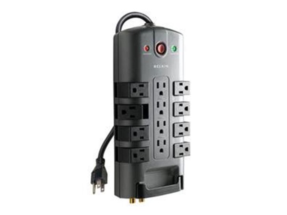 (WOOT) Belkin 12-Outlet Pivot-Plug Power Strip Surge Protector w/ 8ft Cord (4,320 Joules) $19.99
