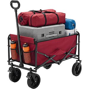 Newbulig 102L Collapsible Wagon Cart With Lockable Wheels
