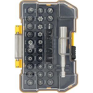 31-Piece DEWALT Security Screwdriver Bit Set w/ Storage Case (DWAX200)