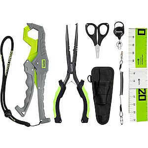 Booms Fishing 6-Piece Fishing Tools Kit (Green or Gray)