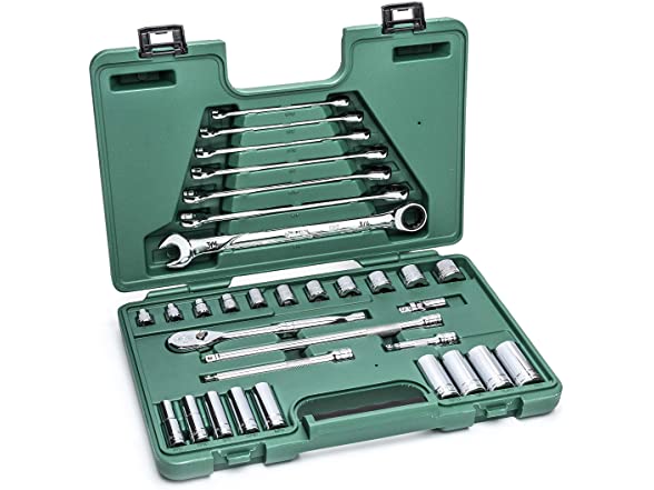 SATA 32-Piece 3/8-Inch Drive SAE Ratcheting Wrenches and Extensions APEX tools same as GearWrench $59.99