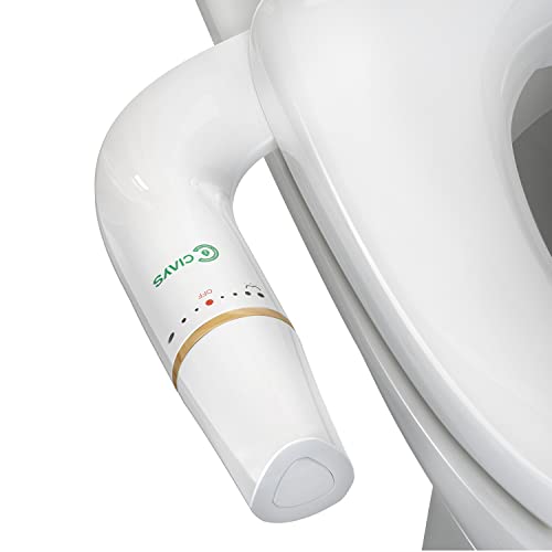 Ciays Bidet Attachment for Toilet Ultra-Slim, Sprayer Pressure Controls Bamboo/White (CIBA03) (Lowest price in 30 days) $19.99
