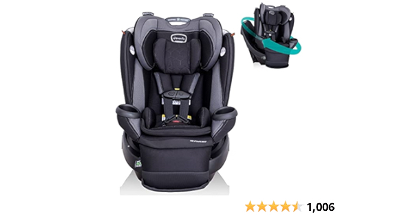 Evenflo Revolve360 Extend All-in-One Rotational Car Seat with Quick Clean Cover (Revere Gray) - $319.99