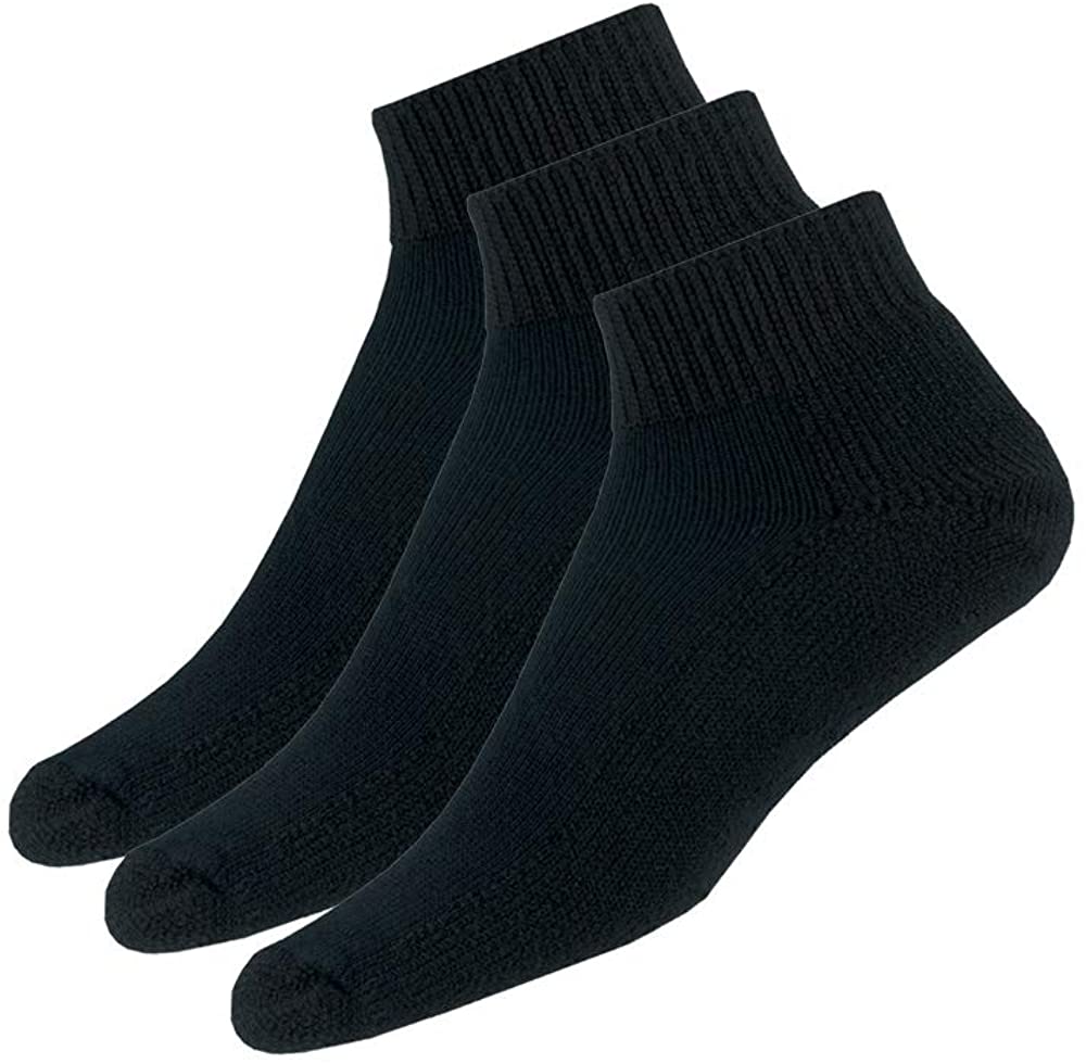 Thorlos Unisex TMX Tennis Thick Padded Ankle Sock (3 Pairs) Black, Large (only) - $24.82 Amazon Prime shipped