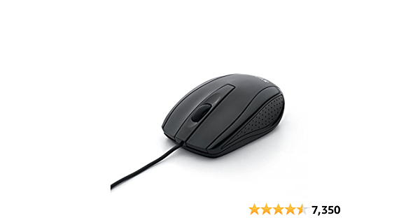 Verbatim Optical Mouse - Wired with USB Black $5 Amazon Prime ship or FSSS over $25 - $5.00