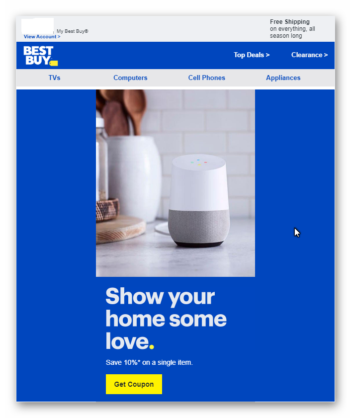 Best Buy 10% Off Coupon for targeted Members received via email - YMMW